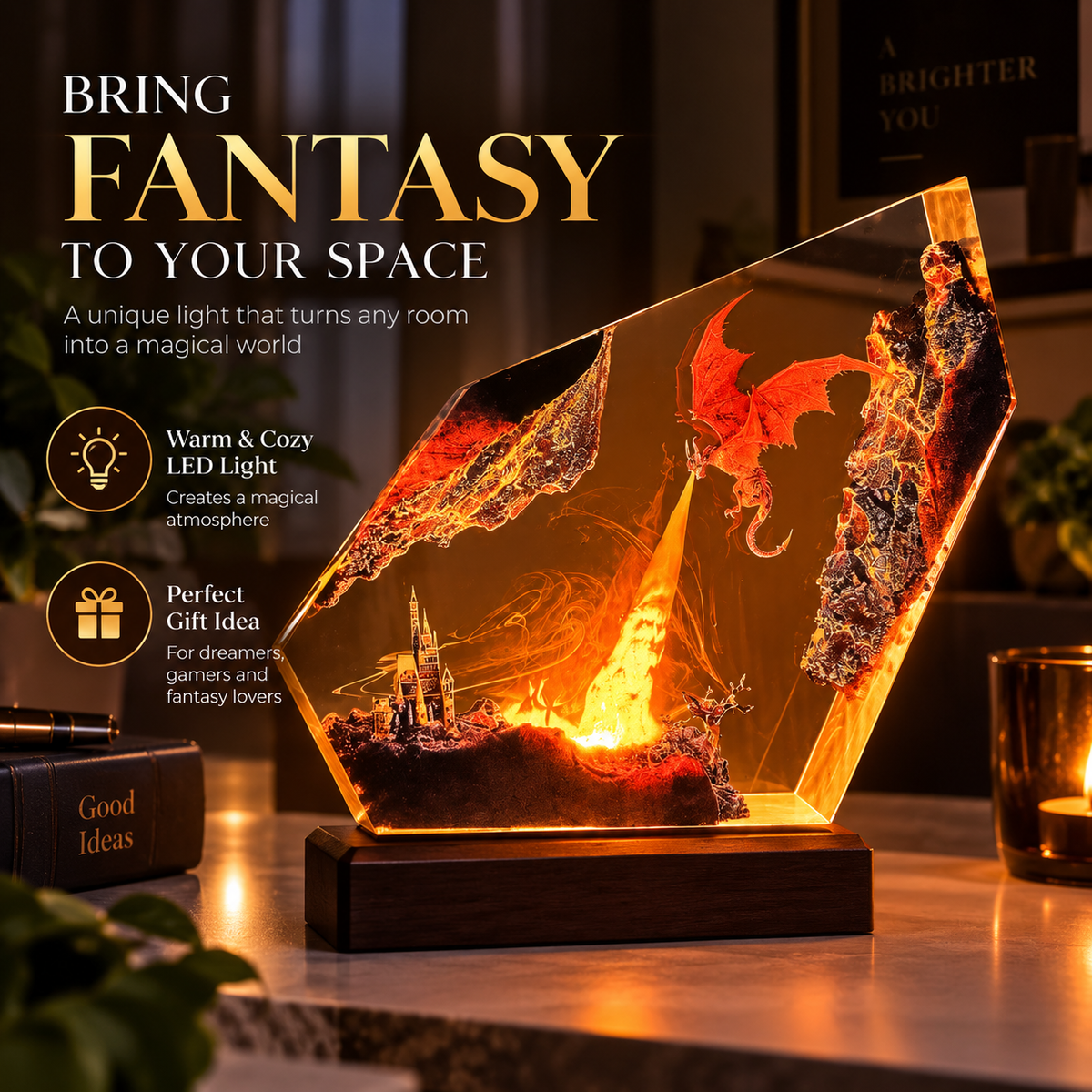 Fire Dragon Halloween Lamp By Aevero