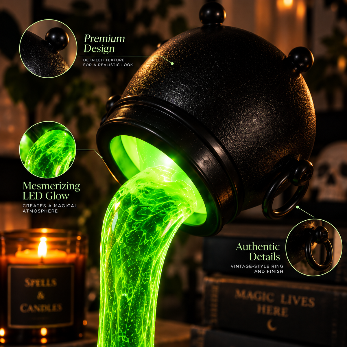 Witch Cauldron Lamp By Aevero