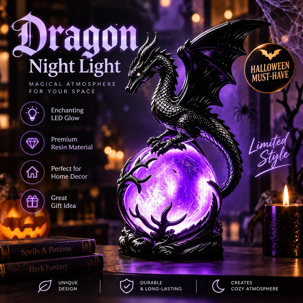 Dragon Night Lamp By Aevero