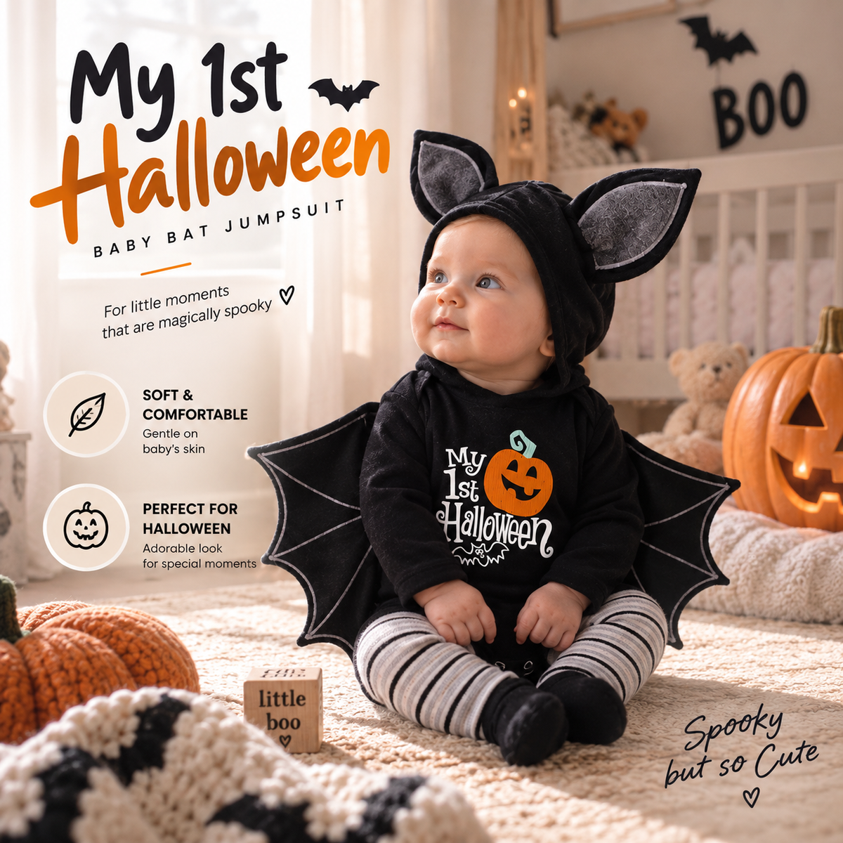 Baby Halloween Bat Costume By Aevero
