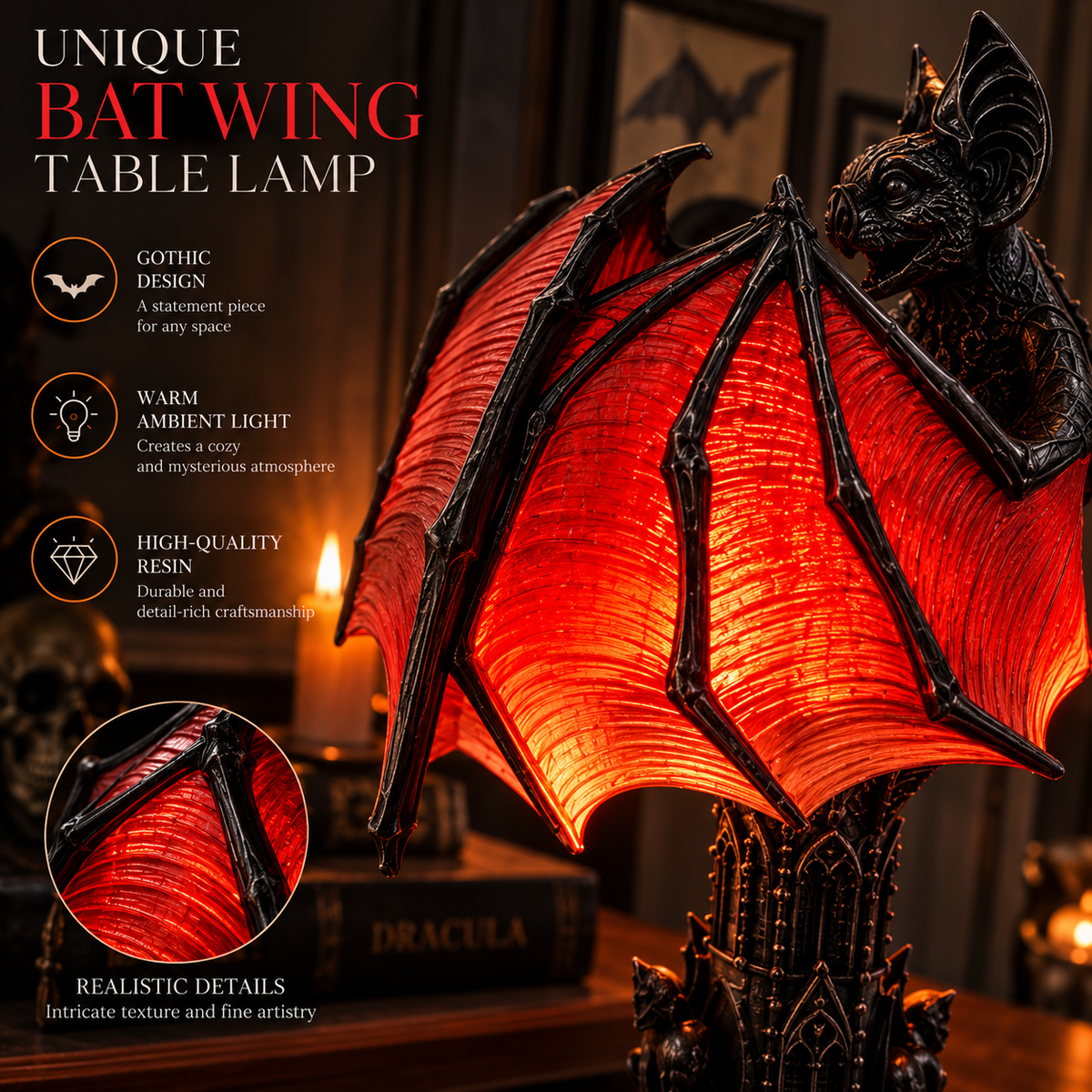 Bat Halloween Lamp By Aevero