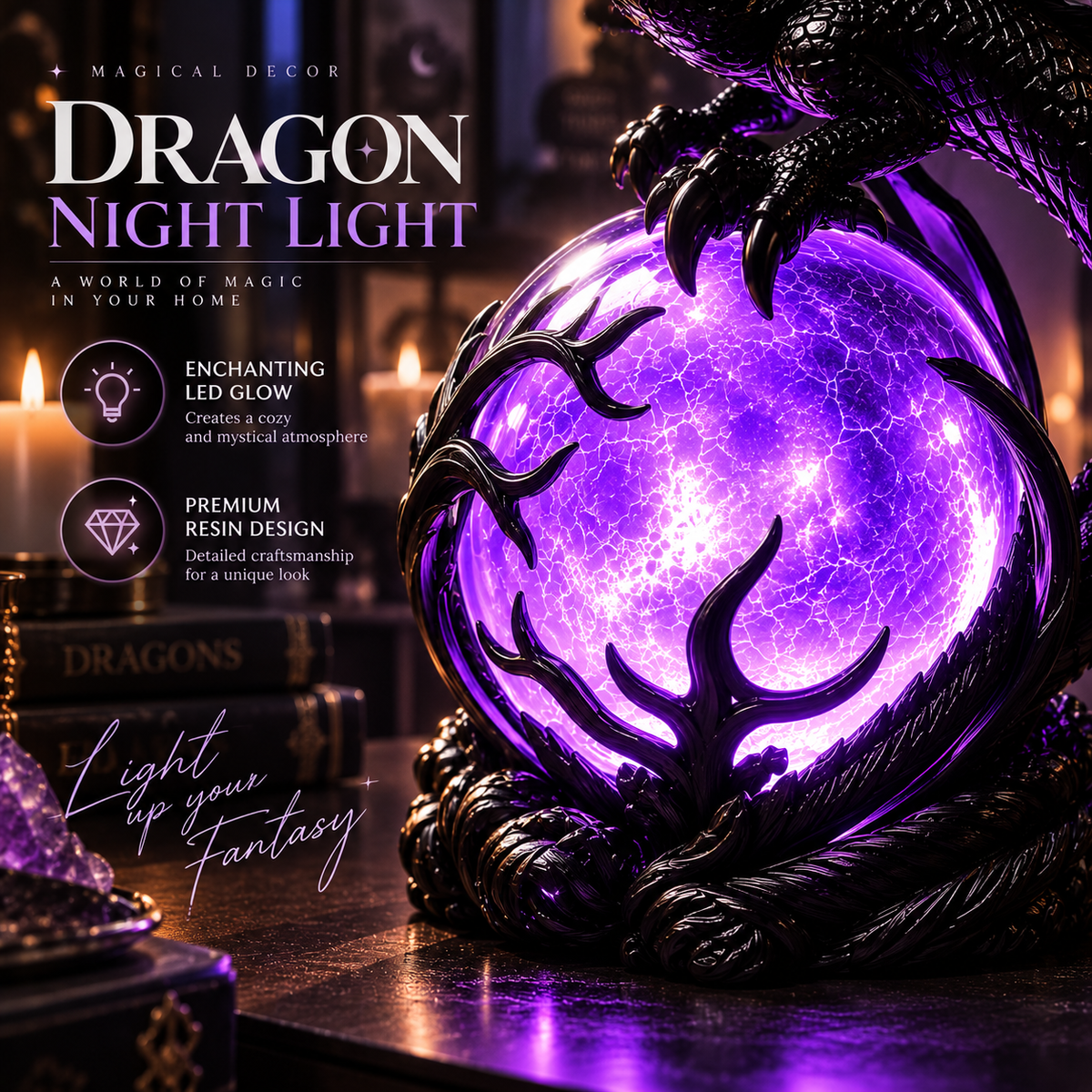 Dragon Night Lamp By Aevero