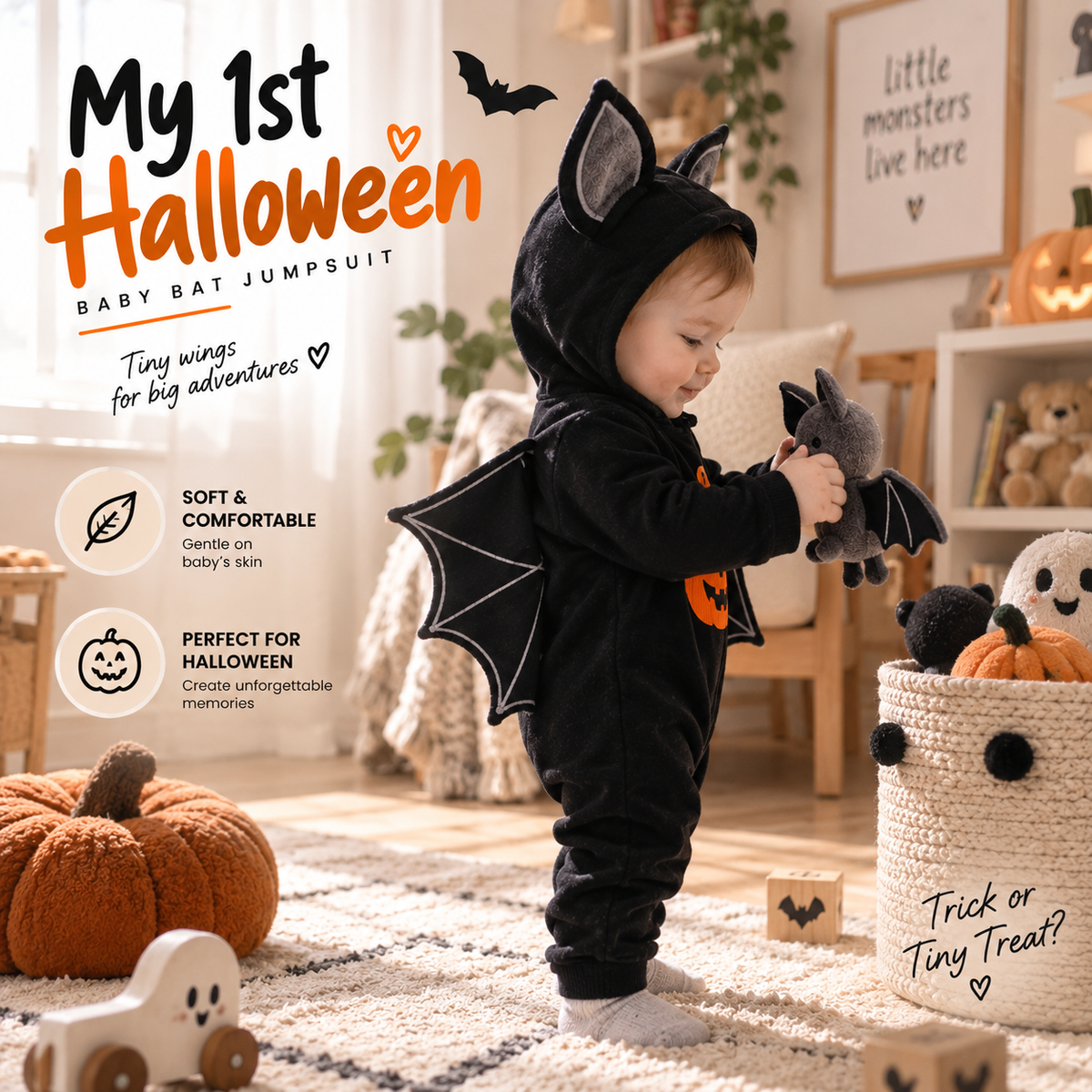 Baby Halloween Bat Costume By Aevero