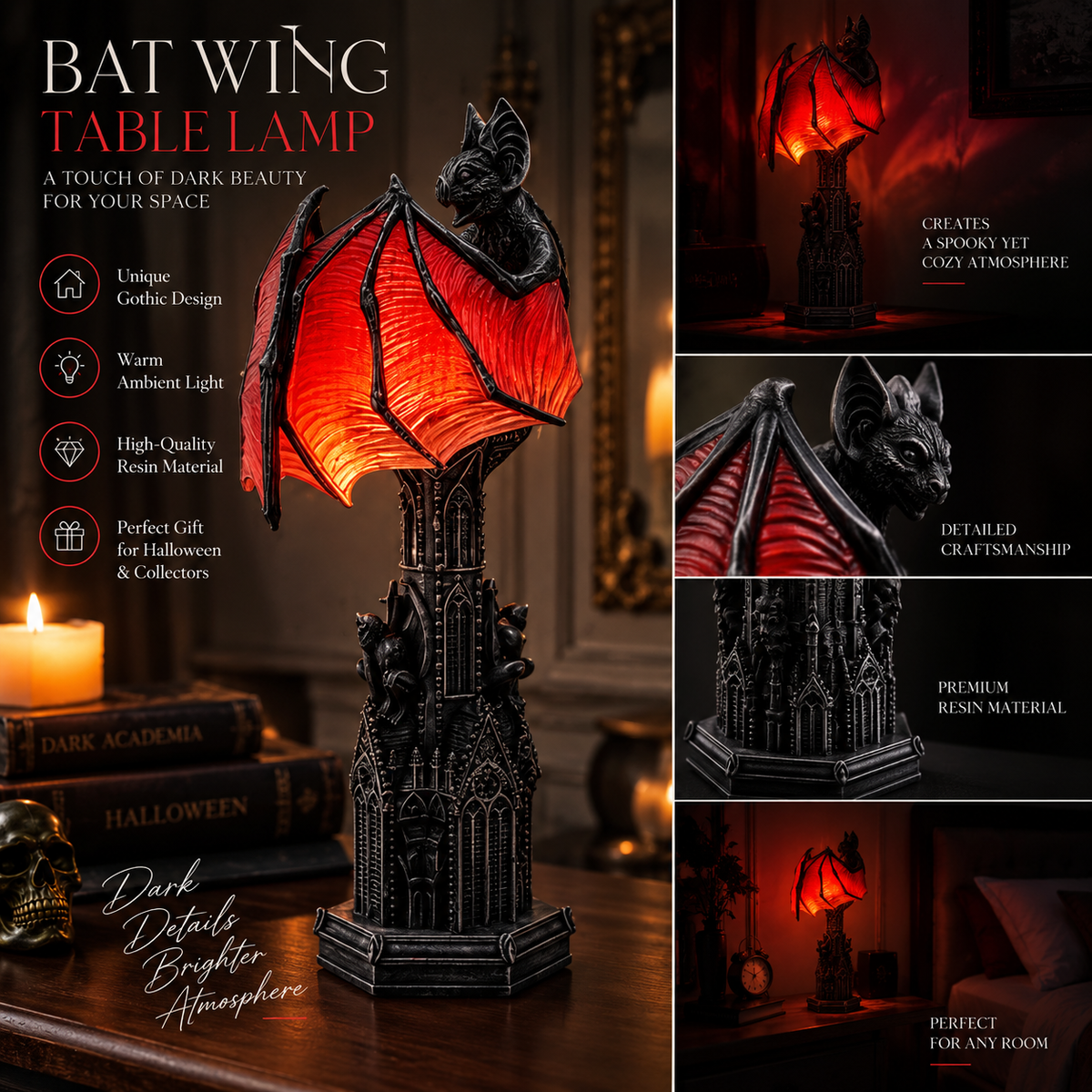 Bat Halloween Lamp By Aevero